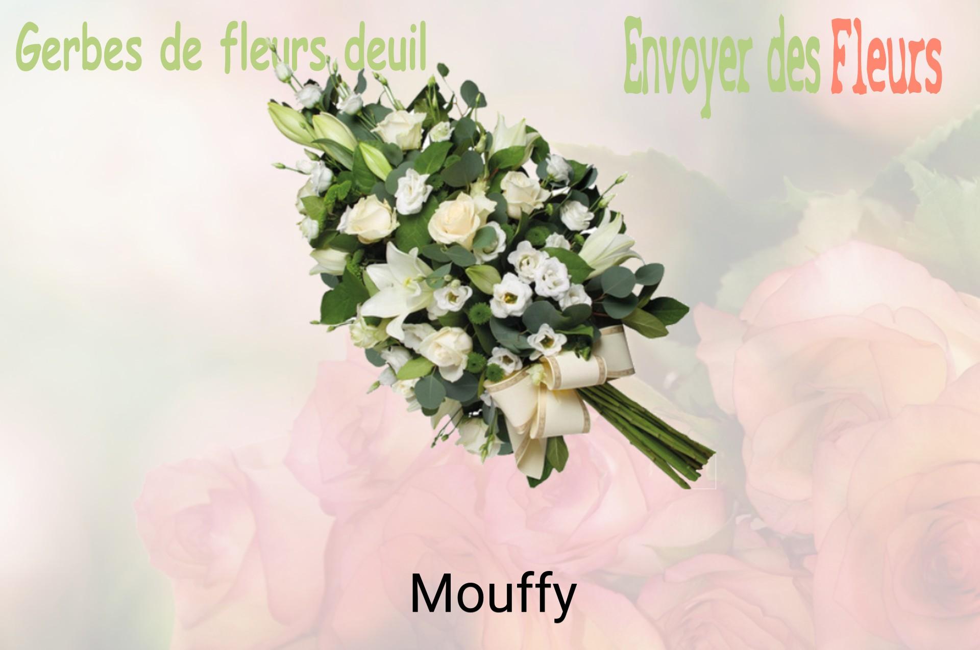 Gerbe de fleurs de deuil livrée à Mouffy